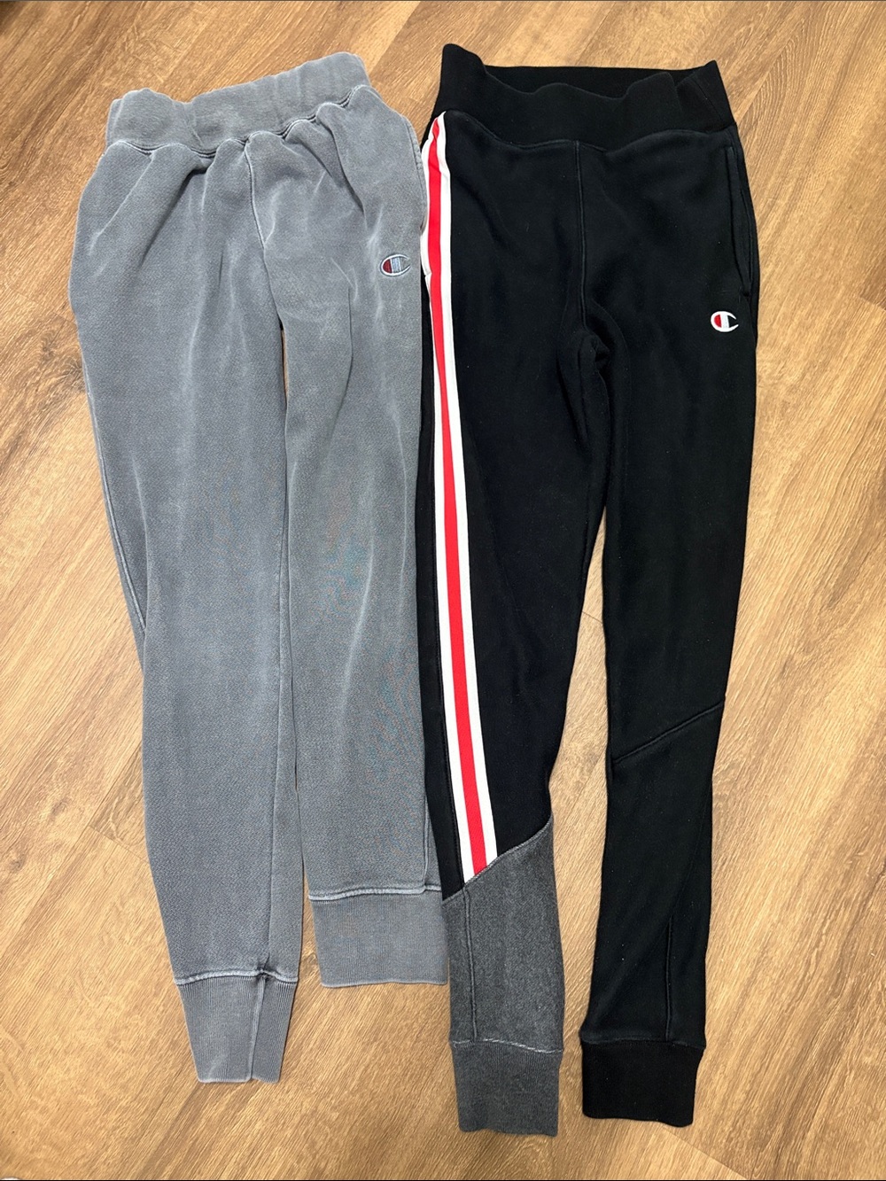 Vintage Champion Gray and Black Jogger Pants Size Small
